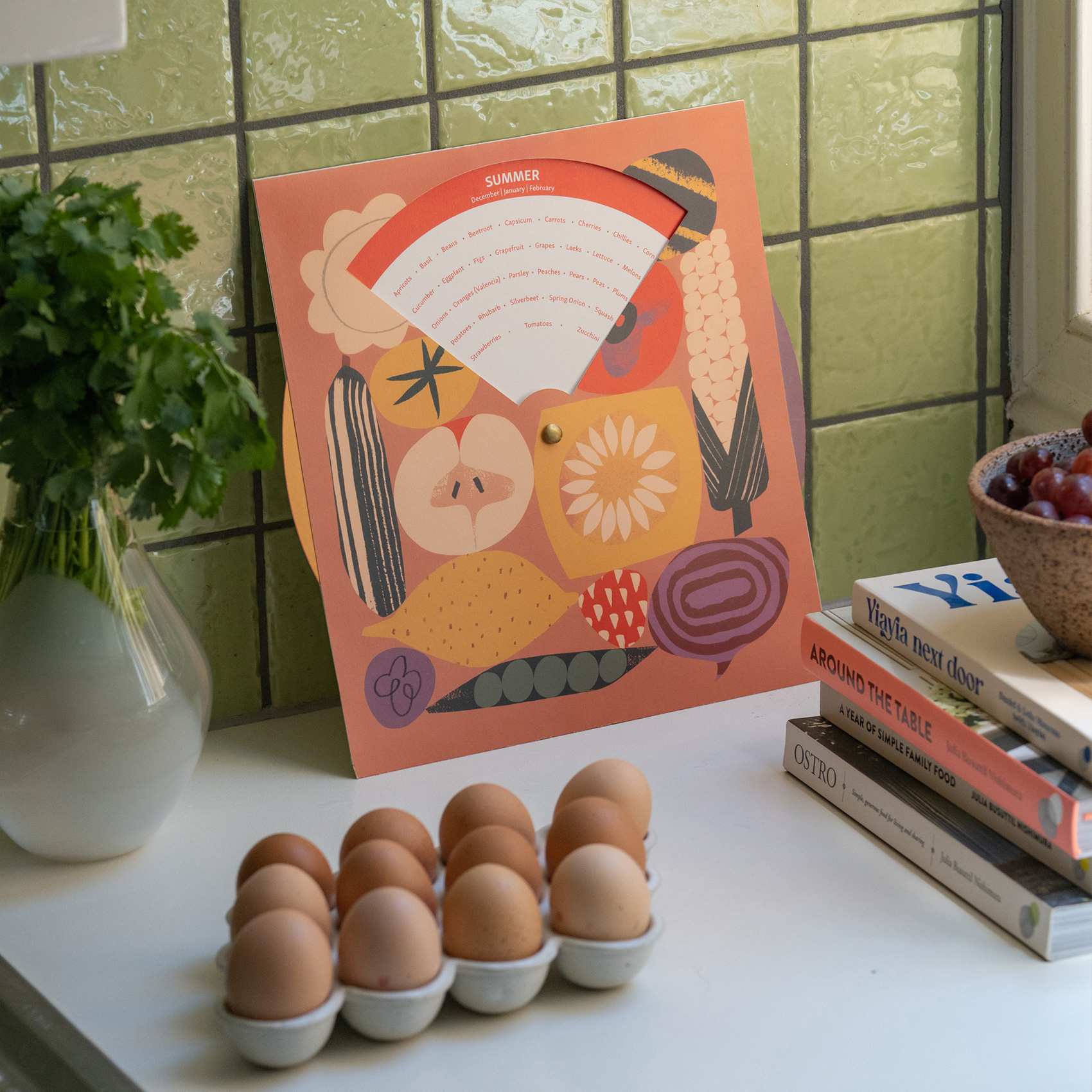 print design seasonal produce calendar